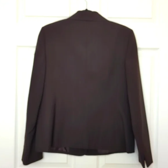 Le Suit Brown 3 Button Fitted Blazer Size 10 - Picture 3 of 8